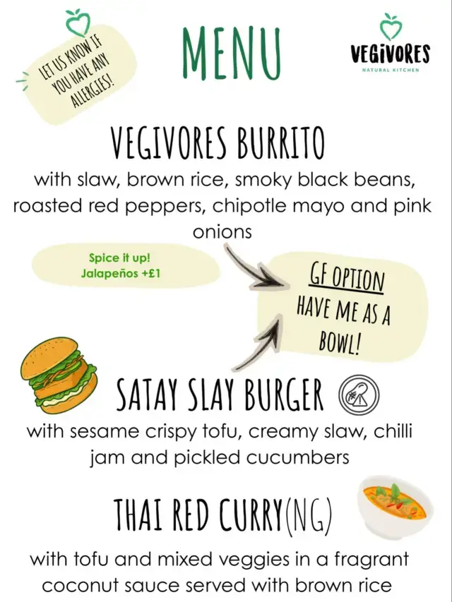 Right happy campers- here’s our menu for Vegan Campout!⛺️🌱

We are very new to this so we aren’t 100% sure on opening hours, but if you know when you want things give us a shout and we will try our best to be ready. 

Let us know what you’ll be having down below, and see you there👇

#vegivores #caversham #wearevegivores #vegancampout #vegancamping